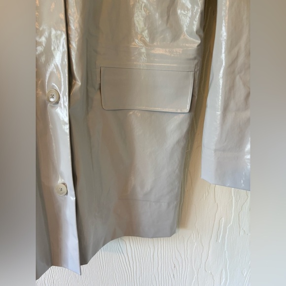 The Group Babaton Maven Ice Cream Grey Gray Off White Egg Shell Trench Rain Coat - Picture 6 of 16